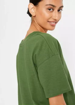 Baggy V-Neck T-Shirt -Mesh Sleeve Shop Baggy V Neck T Shirt961041FRSP W02