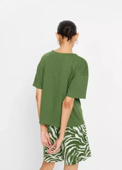 Baggy V-Neck T-Shirt -Mesh Sleeve Shop Baggy V Neck T Shirt961041FRSP W03