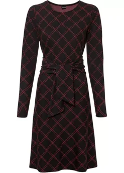 Belted Dress -Mesh Sleeve Shop Belted Dress933404FRSC