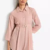 Belted Longline Tunic 2 Belted Longline Tunic -Mesh Sleeve Shop Belted Longline Tunic938892FRSP