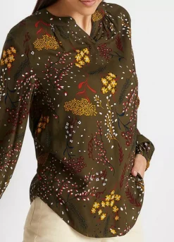 Bishop Sleeve Blouse -Mesh Sleeve Shop Bishop Sleeve Blouse964616FRSP W02