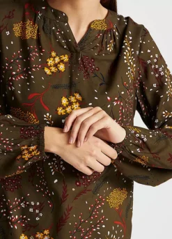 Bishop Sleeve Blouse -Mesh Sleeve Shop Bishop Sleeve Blouse964616FRSP W03