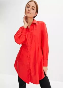 Bishop Sleeve Longline Blouse