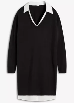 Blouse Hem Dress -Mesh Sleeve Shop Blouse Hem Dress921099FRSC