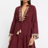Boho Tunic Dress -Mesh Sleeve Shop Boho Tunic Dress929897FRSP