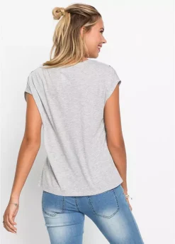 Butterfly Print T-Shirt -Mesh Sleeve Shop Butterfly Print T Shirt978898FRSP W01