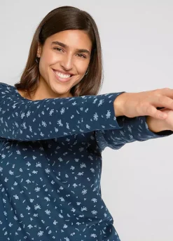 Button Detail Top -Mesh Sleeve Shop Button Detail Top943502FRSP W02