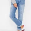 Button Fly Boyfriend Jeans -Mesh Sleeve Shop Button Fly Boyfriend Jeans920099FRSP