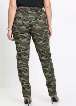 Camouflage Print Trousers -Mesh Sleeve Shop Camouflage Print Trousers948635FRSB W01