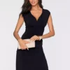 Cap Sleeve Wrap Dress -Mesh Sleeve Shop Cap Sleeve Wrap Dress960823FRSP