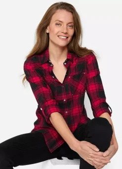 Casual Tartan Shirt -Mesh Sleeve Shop Casual Tartan Shirt910723FRSP W02
