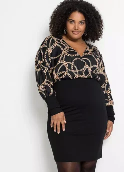 Chain Print Party Dress