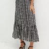 Checked Chiffon Skirt 2 Checked Chiffon Skirt -Mesh Sleeve Shop Checked Chiffon Skirt915950FRSP