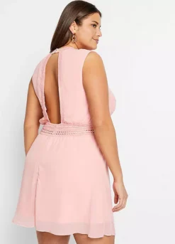 Chiffon Skirt Dress -Mesh Sleeve Shop Chiffon Skirt Dress963215FRSB W01