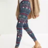 Christmas Print Leggings -Mesh Sleeve Shop Christmas Print Leggings960145FRSP