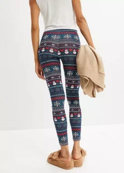 Christmas Print Leggings -Mesh Sleeve Shop Christmas Print Leggings960145FRSP W01