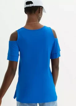 Cold Shoulder T-Shirt -Mesh Sleeve Shop Cold Shoulder T Shirt968275FRSP W01