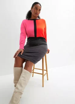 Colourblock Knitted Dress