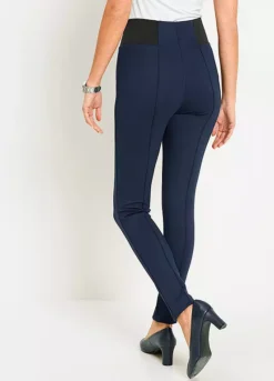 Contrast Panel Leggings -Mesh Sleeve Shop Contrast Panel Leggings929853FRSP W01