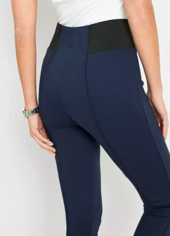 Contrast Panel Leggings -Mesh Sleeve Shop Contrast Panel Leggings929853FRSP W02