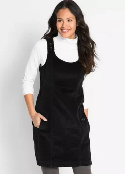 Cord Pinafore Dress