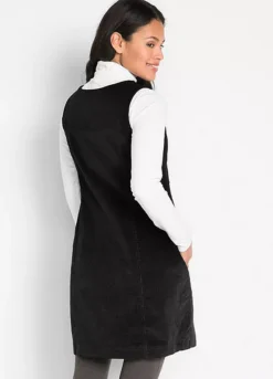 Cord Pinafore Dress -Mesh Sleeve Shop Cord Pinafore Dress969471FRSP W01