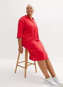 Cotton Shirt Midi Dress