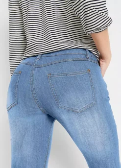 Cropped Slim Fit Jeans -Mesh Sleeve Shop Cropped Slim Fit Jeans957092FRSP W02