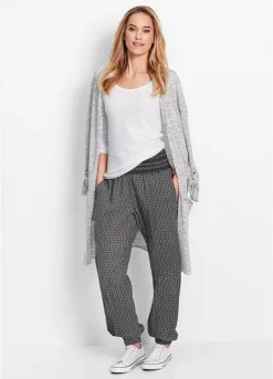 Crushed Cotton Harem Pants -Mesh Sleeve Shop Crushed Cotton Harem Pants945533FRSP W04