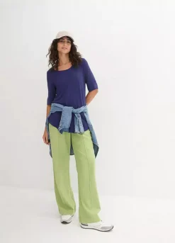 Curved Hem T-Shirt -Mesh Sleeve Shop Curved Hem T Shirt932968FRSP W01