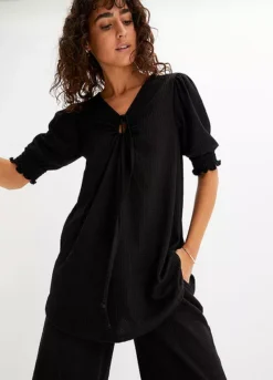 Cut-Out Collar Tunic
