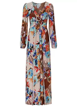 Cut-Out Maxi Dress -Mesh Sleeve Shop Cut Out Maxi Dress960824FRSC