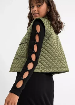 Cut-Out Midi Dress -Mesh Sleeve Shop Cut Out Midi Dress959363FRSP W03