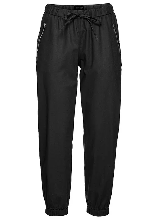 Decorative Pocket Cropped Linen Trousers 4 Decorative Pocket Cropped Linen Trousers - Image 2