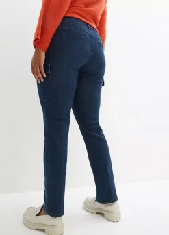 Denim Cargo Jeans -Mesh Sleeve Shop Denim Cargo Jeans969727FRSB W01