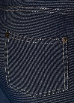 Denim Look Leggings -Mesh Sleeve Shop Denim Look Leggings907176FRSP W02