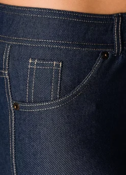 Denim Look Leggings -Mesh Sleeve Shop Denim Look Leggings907176FRSP W03