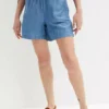Denim Shorts With Tencel™ Lyocell -Mesh Sleeve Shop Denim Shorts with Tencel™ Lyocell933087FRSP