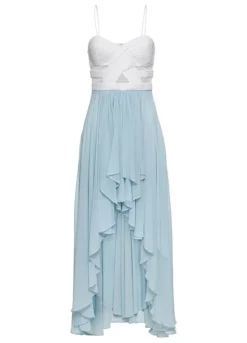 Dipped Hem Bridesmaid Dress -Mesh Sleeve Shop Dipped Hem Bridesmaid Dress974522FRSC