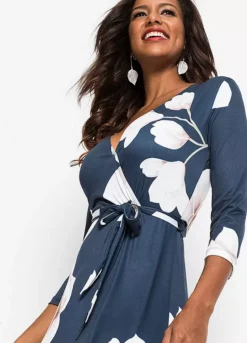 Dipped Hem Dress -Mesh Sleeve Shop Dipped Hem Dress972887FRSP W02