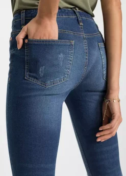 Distressed Skinny Jeans -Mesh Sleeve Shop Distressed Skinny Jeans957236FRSP W02