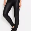 Elasticated Waist Faux Leather Leggings -Mesh Sleeve Shop Elasticated Waist Faux Leather Leggings941601FRSP