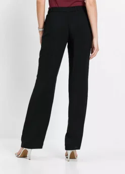 Elasticated Waist Straight Leg Trousers -Mesh Sleeve Shop Elasticated Waist Straight Leg Trousers928324FRSP W01