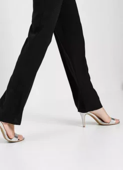 Elasticated Waist Straight Leg Trousers -Mesh Sleeve Shop Elasticated Waist Straight Leg Trousers928324FRSP W03