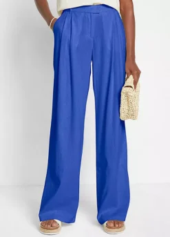 Elasticated Waist Wide Leg Palazzo Trousers