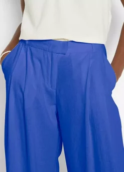 Elasticated Waist Wide Leg Palazzo Trousers -Mesh Sleeve Shop Elasticated Waist Wide Leg Palazzo Trousers977696FRSP W02