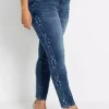 Embroidered Piped Jeans