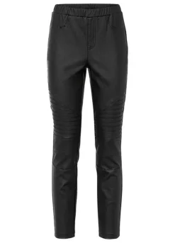 Faux Leather Biker Trousers -Mesh Sleeve Shop Faux Leather Biker Trousers970272FRSC