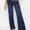 Flared Button Jeans -Mesh Sleeve Shop Flared Button Jeans957229FRSP