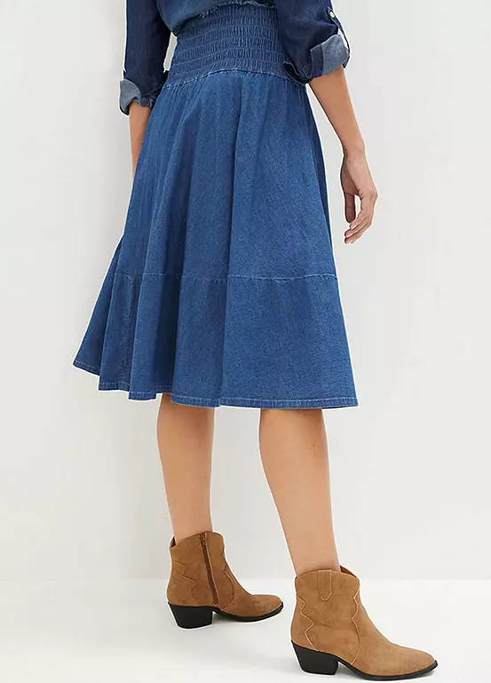 Flared Denim Skirt 5 Flared Denim Skirt - Image 3